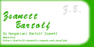 zsanett bartolf business card